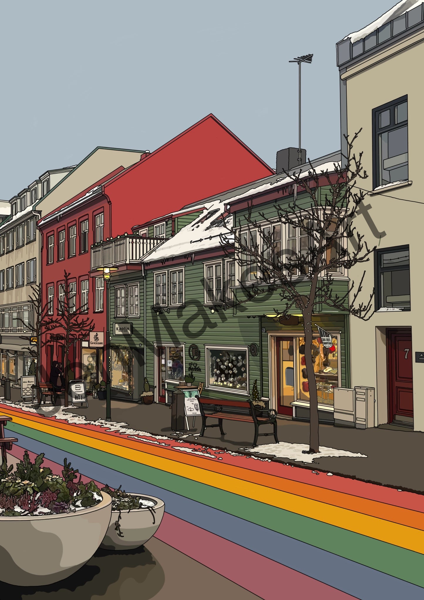 A Street in Reykjavik